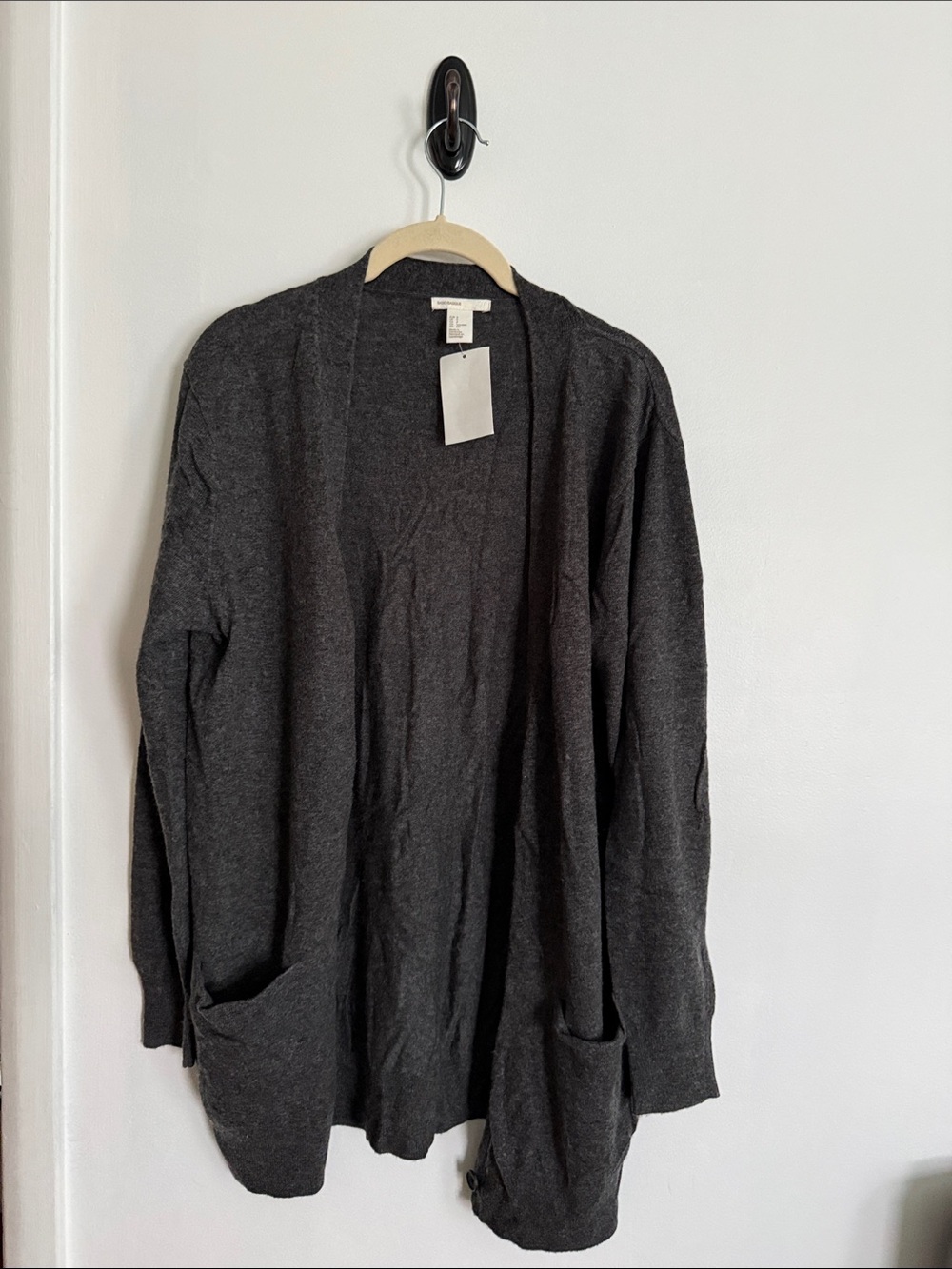 NWT H&M gray button cardigan size small